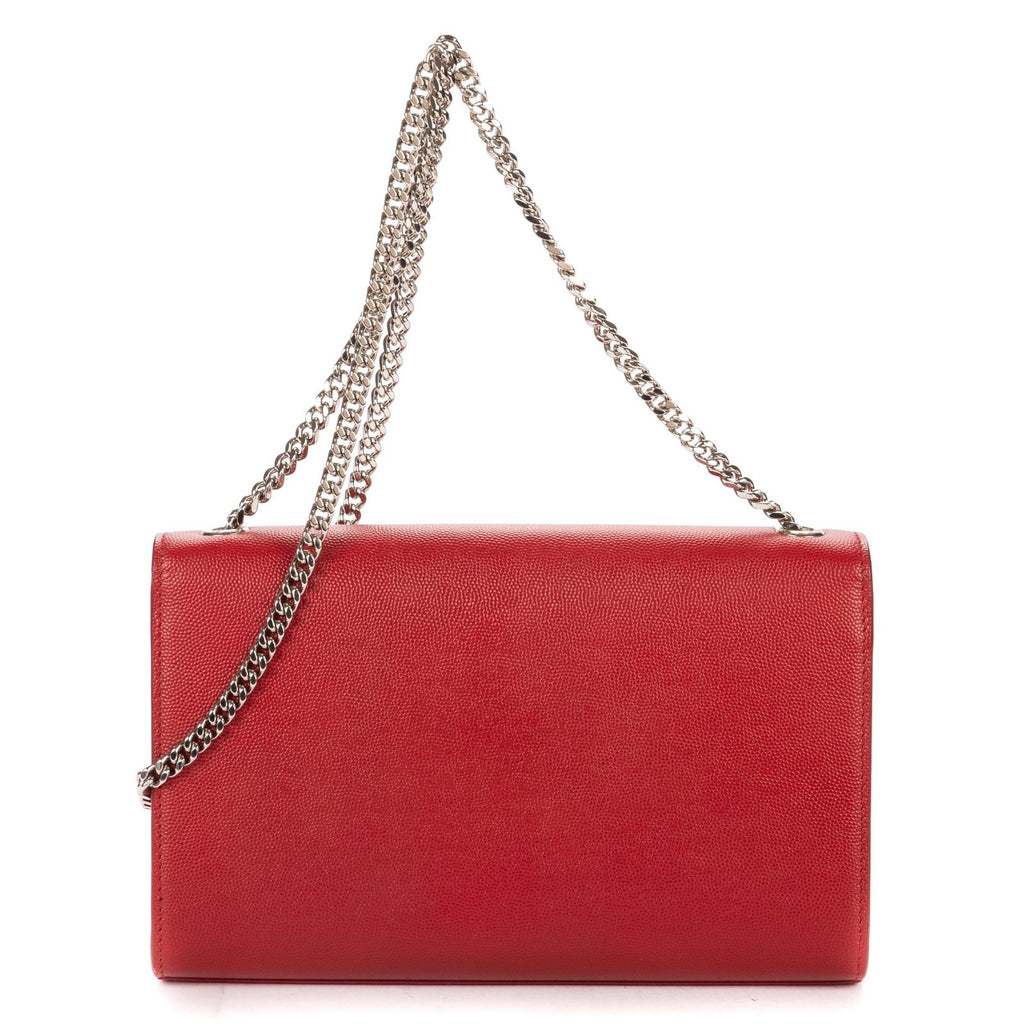 Saint Laurent Midi Amkeit Red Gray Nde Poudre Leather Shoulder — view 5