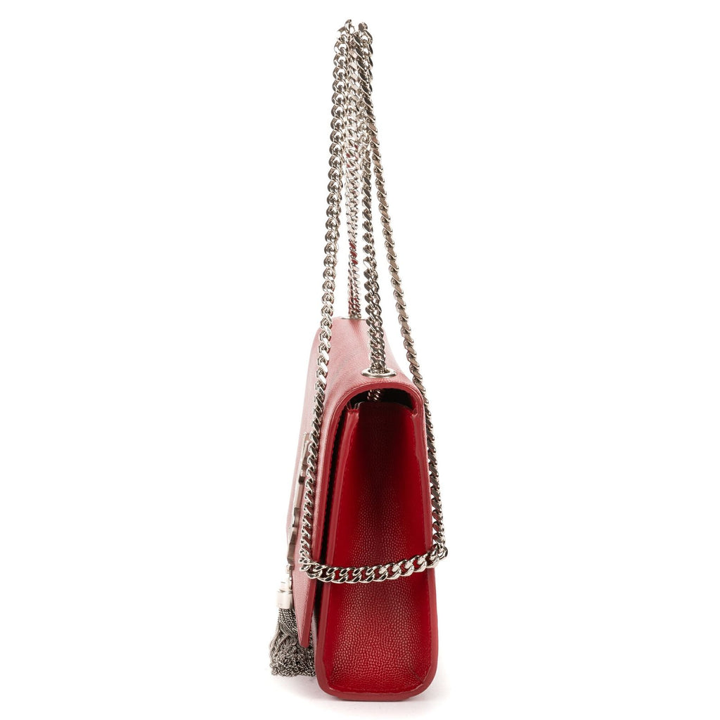 Saint Laurent Midi Amkeit Red Gray Nde Poudre Leather Shoulder — view 3