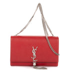 Saint Laurent Midi Amkeit Red Gray Nde Poudre Leather Shoulder
