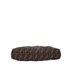 Fendi Chef Flap Hobo Da Brown Black Zucca Canvas — view 6