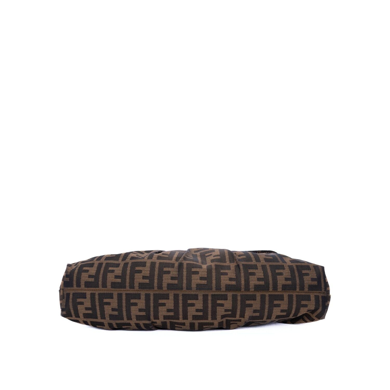 Fendi Chef Flap Hobo Da Brown Black Zucca Canvas — view 6