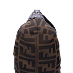 Fendi Chef Flap Hobo Da Brown Black Zucca Canvas — view 7