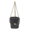 Gucci GG Marmont Torchon Bucket Bag Black Matelasse Calfskin