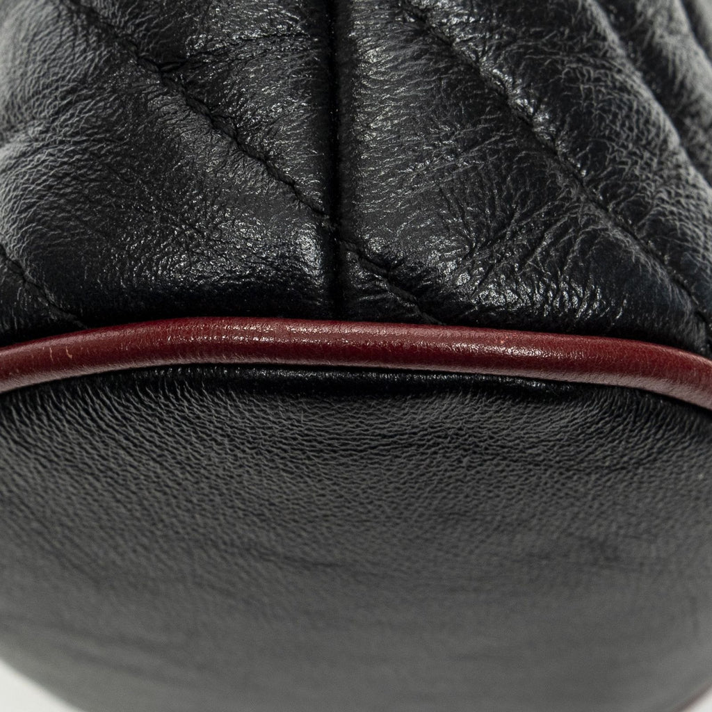 Gucci GG Marmont Torchon Bucket Bag Black Matelasse Calfskin — view 7