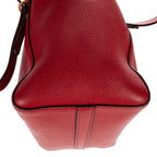 Prada Zip Top Handle Red Vitello Daino Grained Calfskin Leathera — view 7