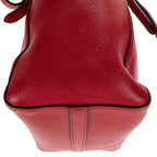 Prada Zip Top Handle Red Vitello Daino Grained Calfskin Leathera — view 8