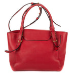 Prada Zip Top Handle Red Vitello Daino Grained Calfskin Leathera — view 5