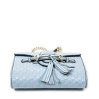 Gucci Smo le Emilie Chain Bag Blue Micro Guccissima Leather — view 6