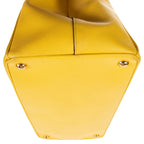 Prada la the Double Zip Galleria Tote Yellow Saffiano Lux Leather — view 8