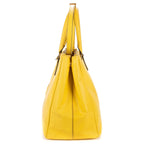 Prada la the Double Zip Galleria Tote Yellow Saffiano Lux Leather — view 3