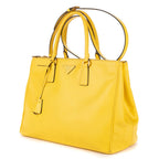Prada la the Double Zip Galleria Tote Yellow Saffiano Lux Leather — view 2