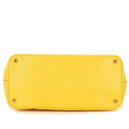 Prada la the Double Zip Galleria Tote Yellow Saffiano Lux Leather — view 6