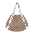 Gucci Pelham Tote White Beige GG Canvas