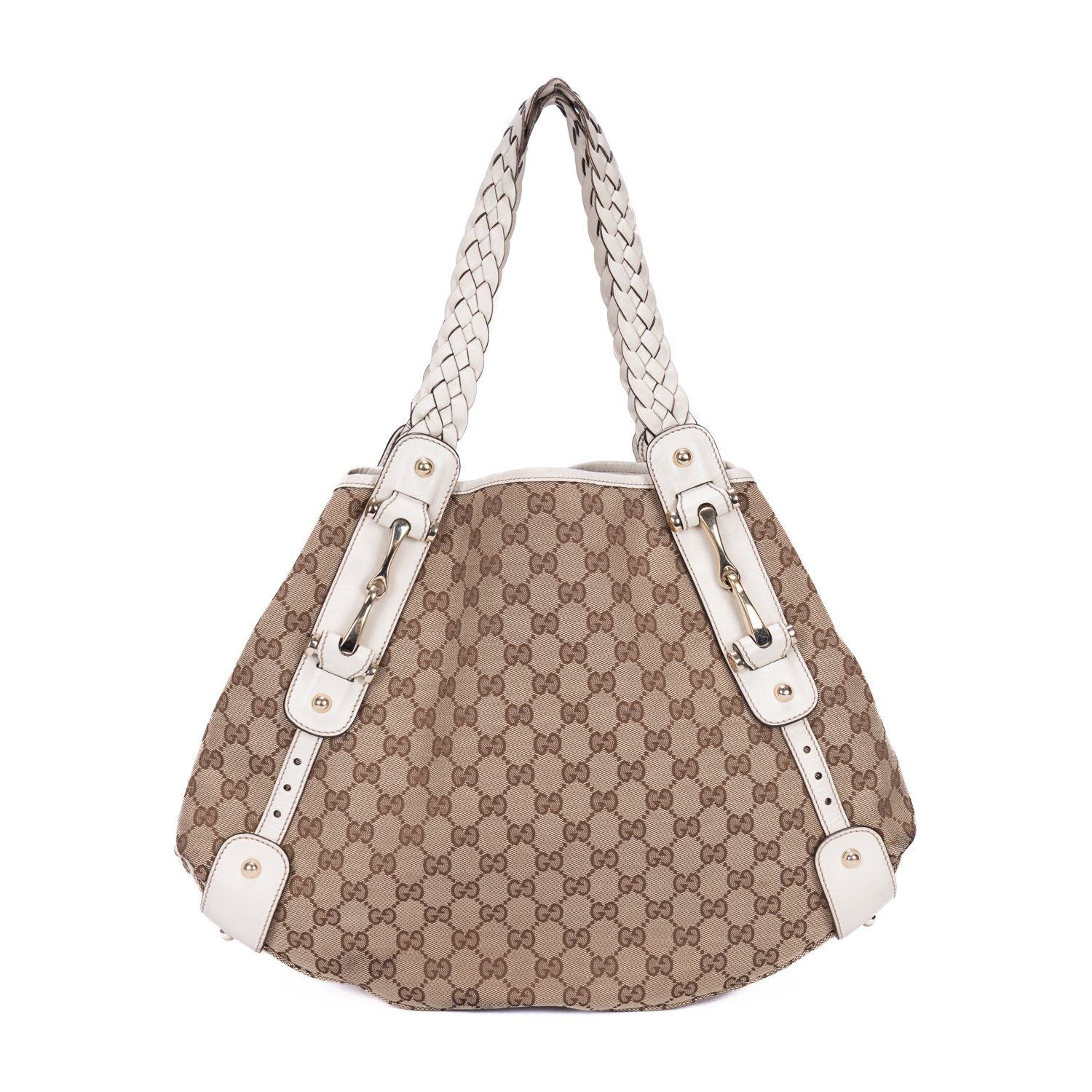 Gucci Pelham Tote White Beige GG Canvas