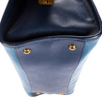 Prada Galleria Top Handle Tote Navy Blue Saffiano Leather — view 8
