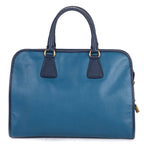 Prada Galleria Top Handle Tote Navy Blue Saffiano Leather — view 5