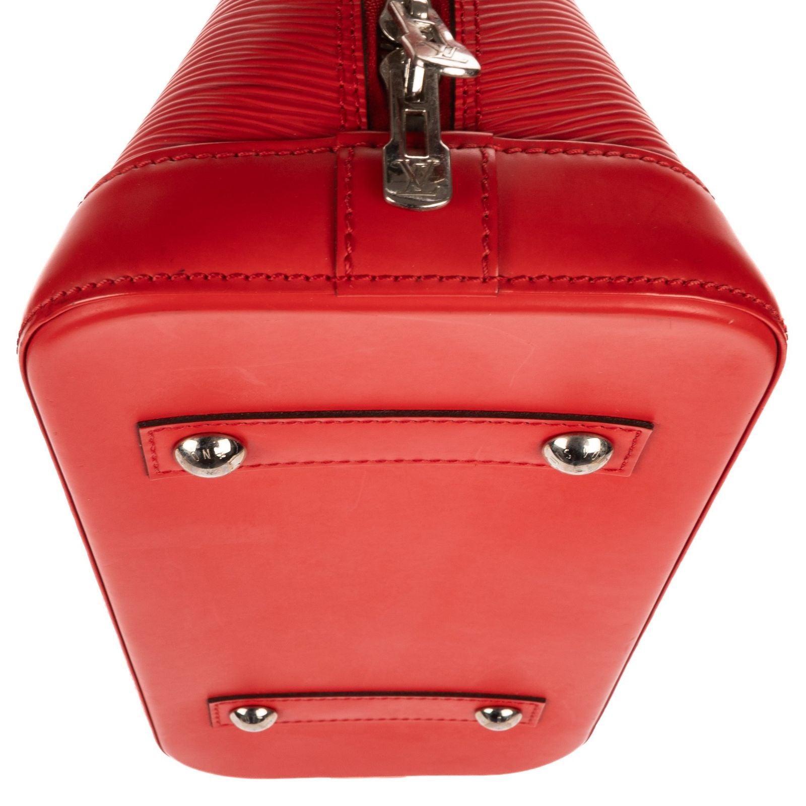 Louis Vuitton Alma Red Epi Handbag — view 8