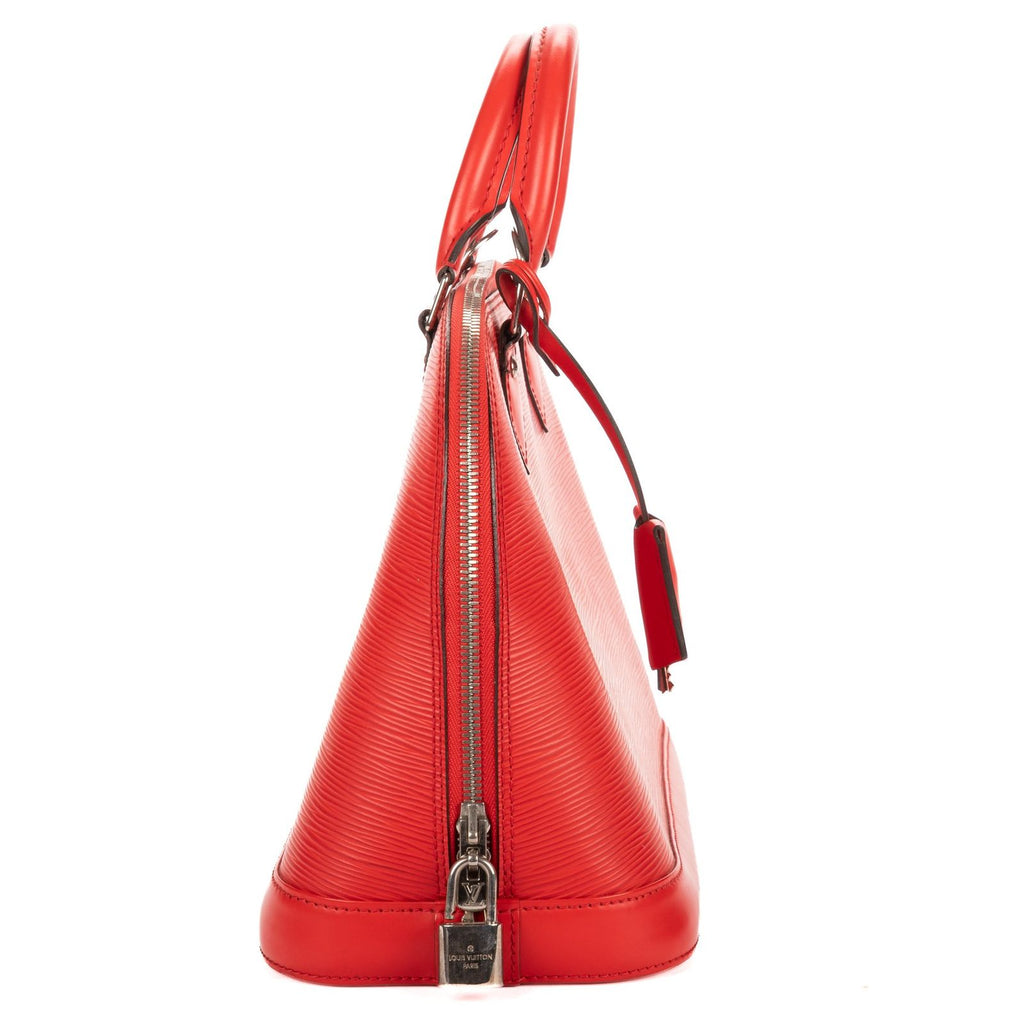 Louis Vuitton Alma Red Epi Handbag — view 4