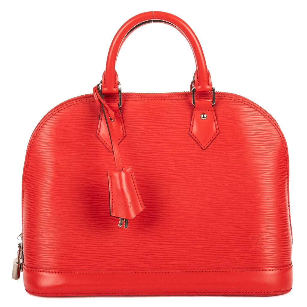 Louis Vuitton Alma Red Epi Handbag