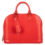 Louis Vuitton Alma Red Epi Handbag
