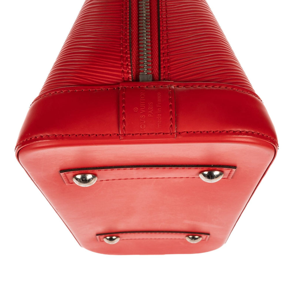 Louis Vuitton Alma Red Epi Handbag — view 7