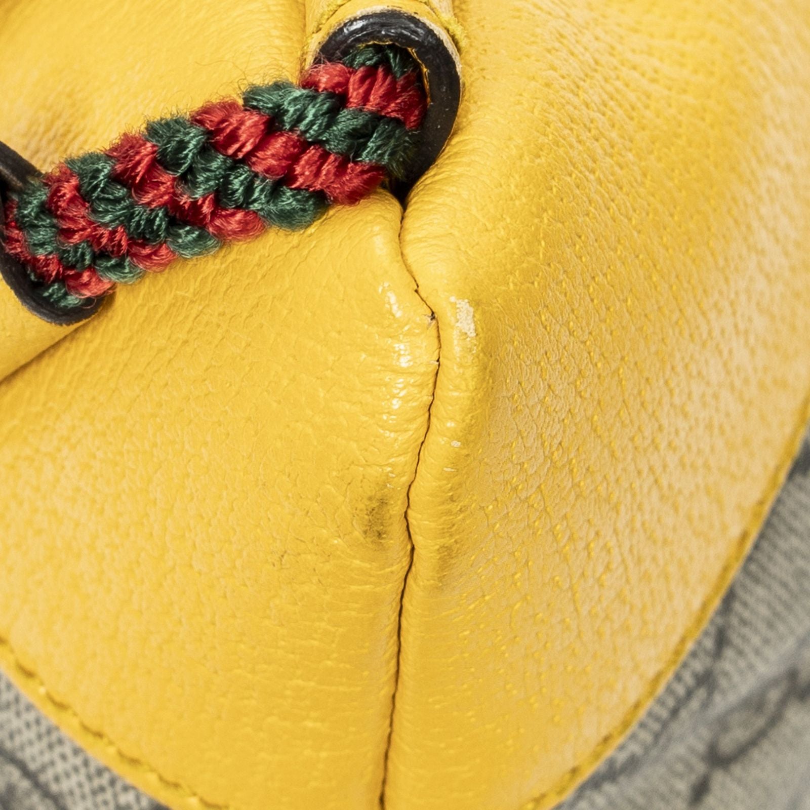 Gucci la the Drawstring Backpack Beige Yellow Split M Canvas — view 7