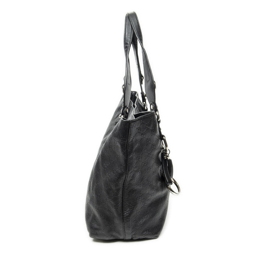 Gucci Icon Bit Tote Black Guccissima — view 4
