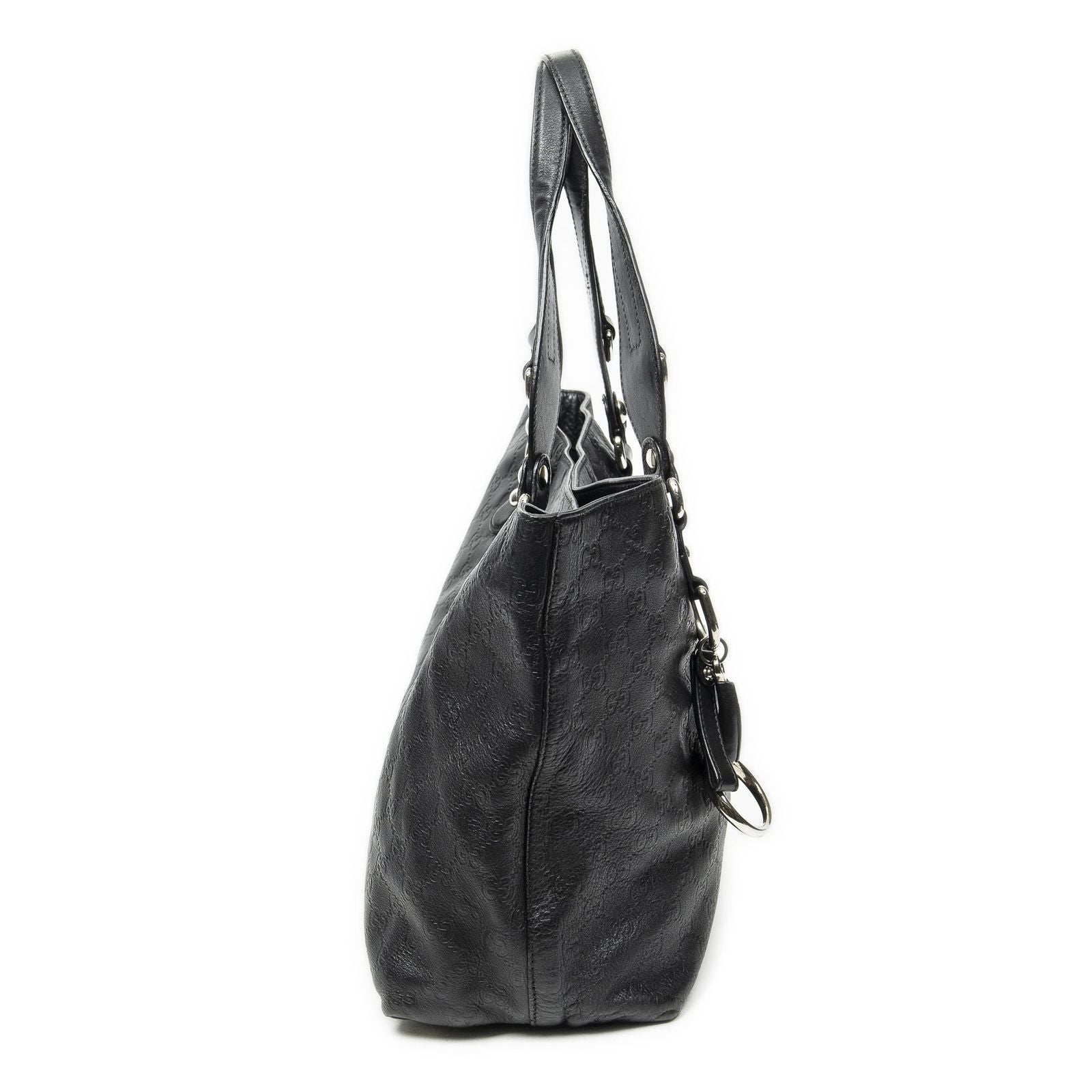 Gucci Icon Bit Tote Black Guccissima — view 4