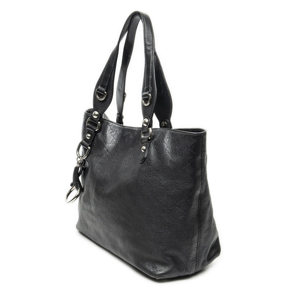 Gucci Icon Bit Tote Black Guccissima — view 2