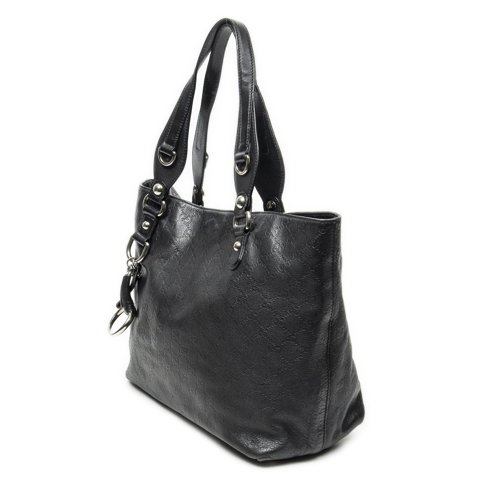 Gucci Icon Bit Tote Black Guccissima — view 2