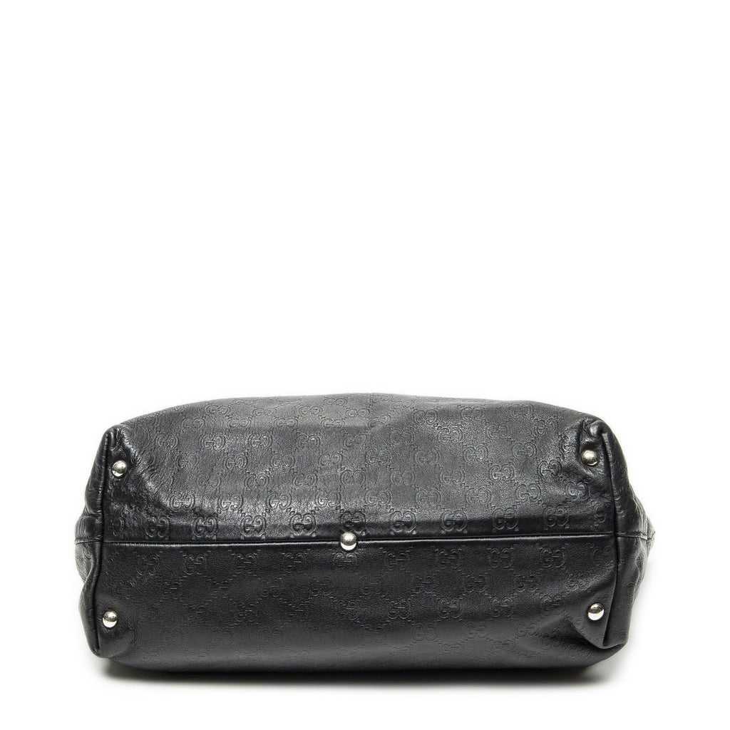 Gucci Icon Bit Tote Black Guccissima — view 6