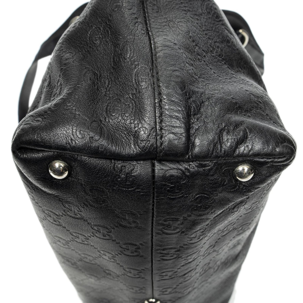 Gucci Icon Bit Tote Black Guccissima — view 7