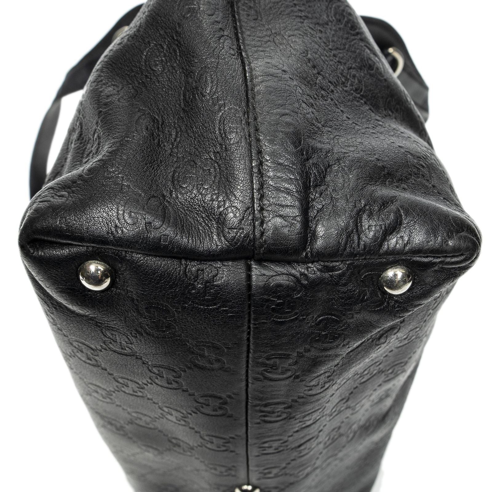 Gucci Icon Bit Tote Black Guccissima — view 7