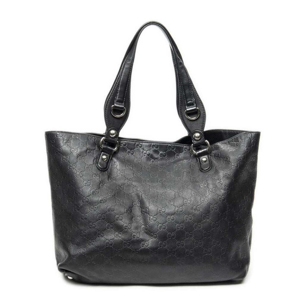 Gucci Icon Bit Tote Black Guccissima — view 5
