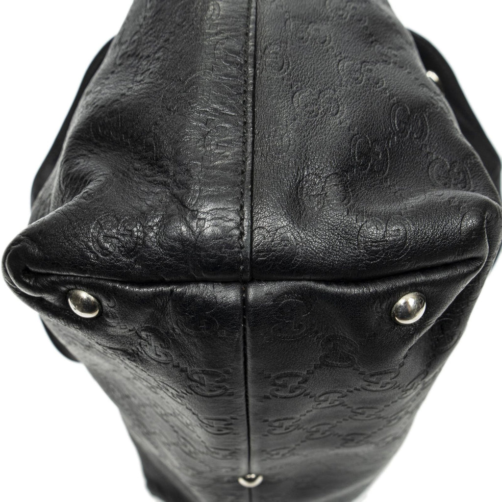 Gucci Icon Bit Tote Black Guccissima — view 8