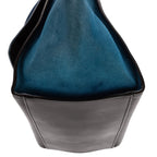 Celine Smo le Tricolor Trapeze Navy Blue Black Calfskin Leather Shoulder — view 7