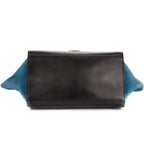 Celine Smo le Tricolor Trapeze Navy Blue Black Calfskin Leather Shoulder — view 6