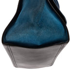 Celine Smo le Tricolor Trapeze Navy Blue Black Calfskin Leather Shoulder — view 8