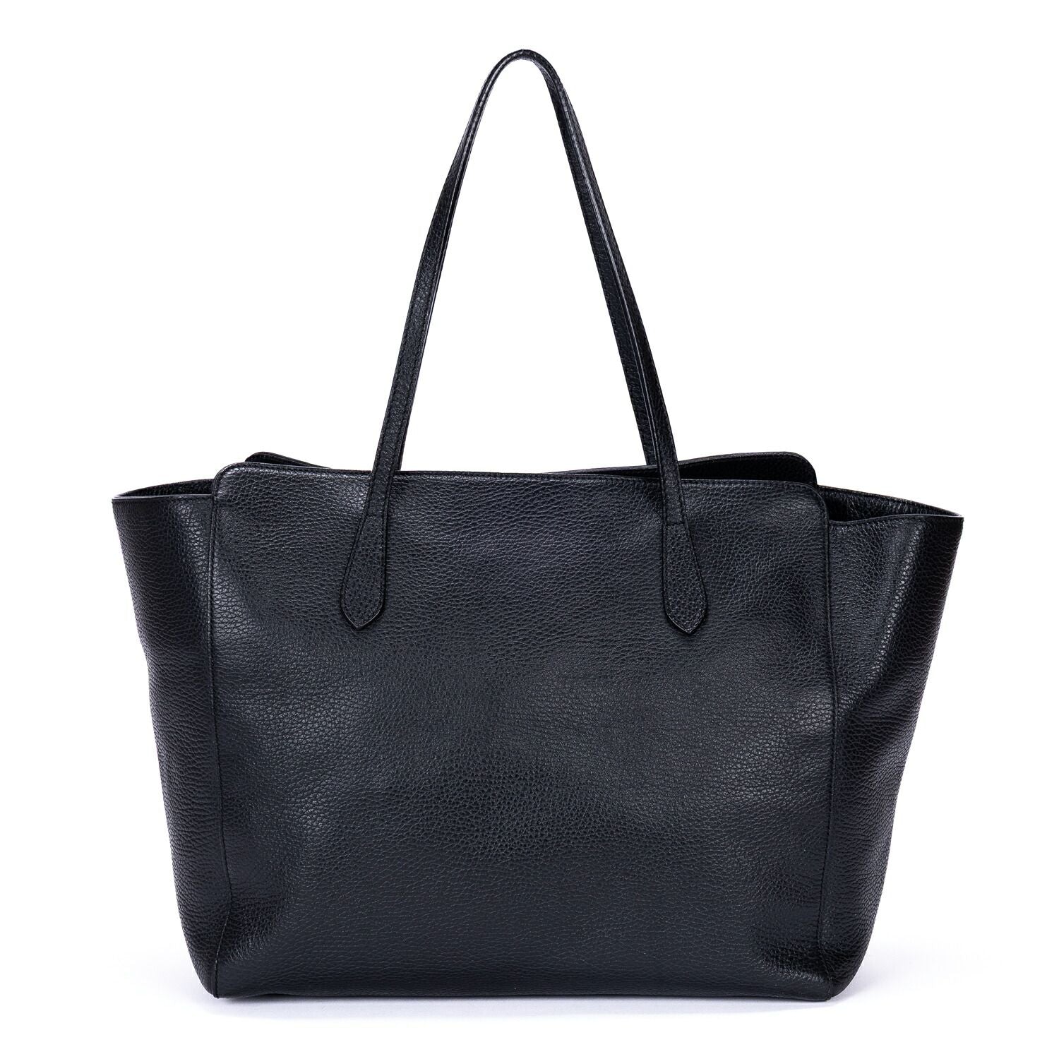 Gucci Medium Swing Shopper Tote Black Grain Calf Skin Leather — view 5