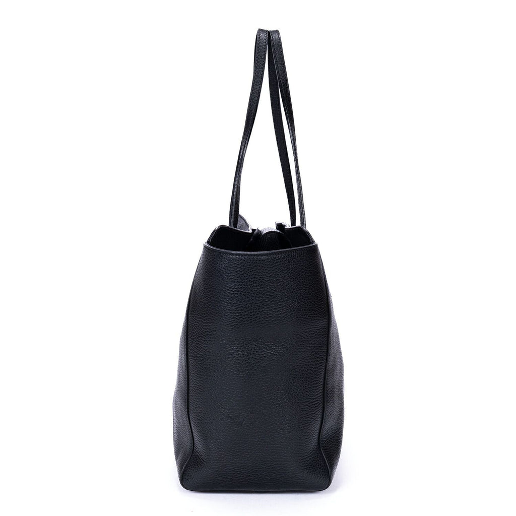 Gucci Medium Swing Shopper Tote Black Grain Calf Skin Leather — view 3