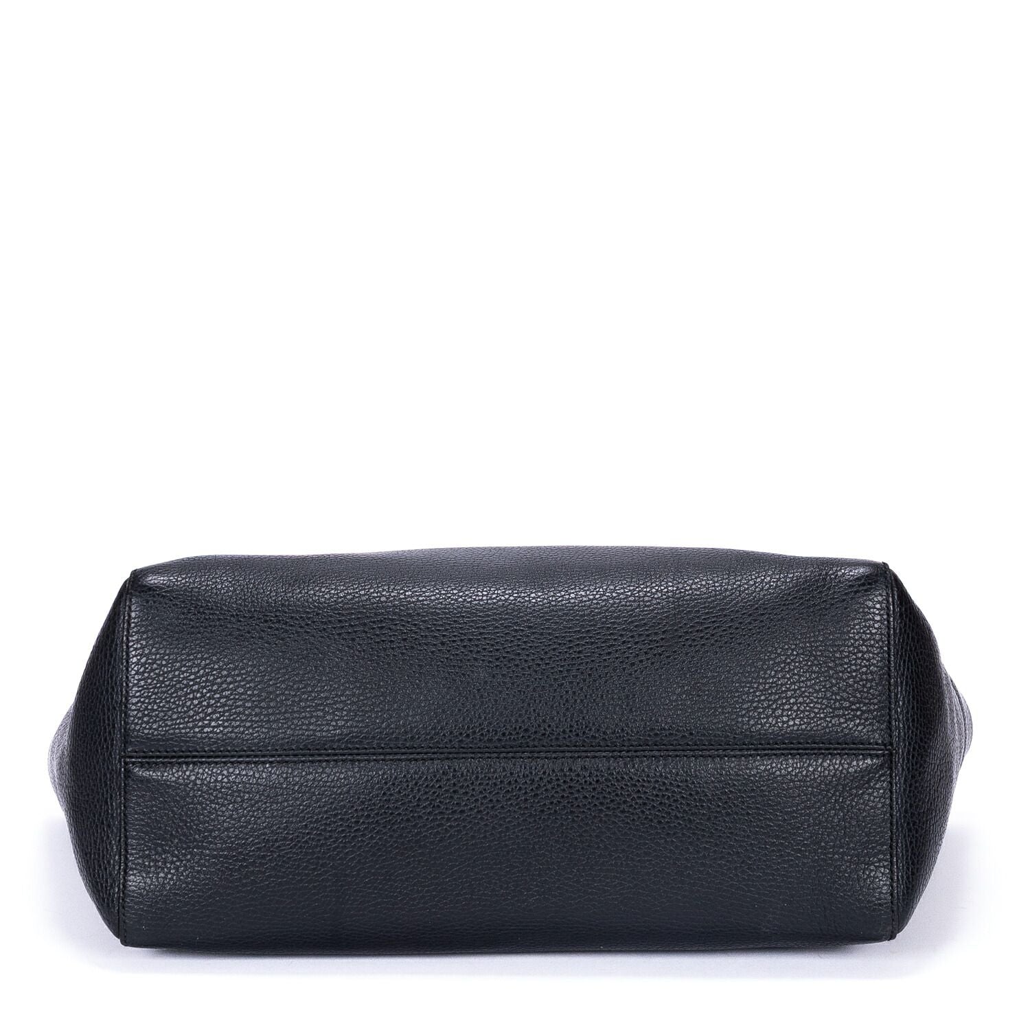 Gucci Medium Swing Shopper Tote Black Grain Calf Skin Leather — view 6