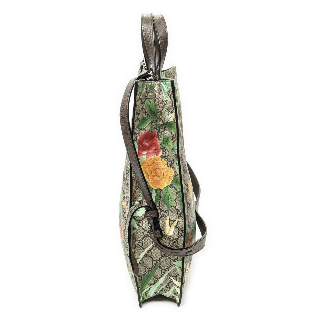 Gucci Vertical Shopping Tote Beige Tian Supreme Canvas — view 3