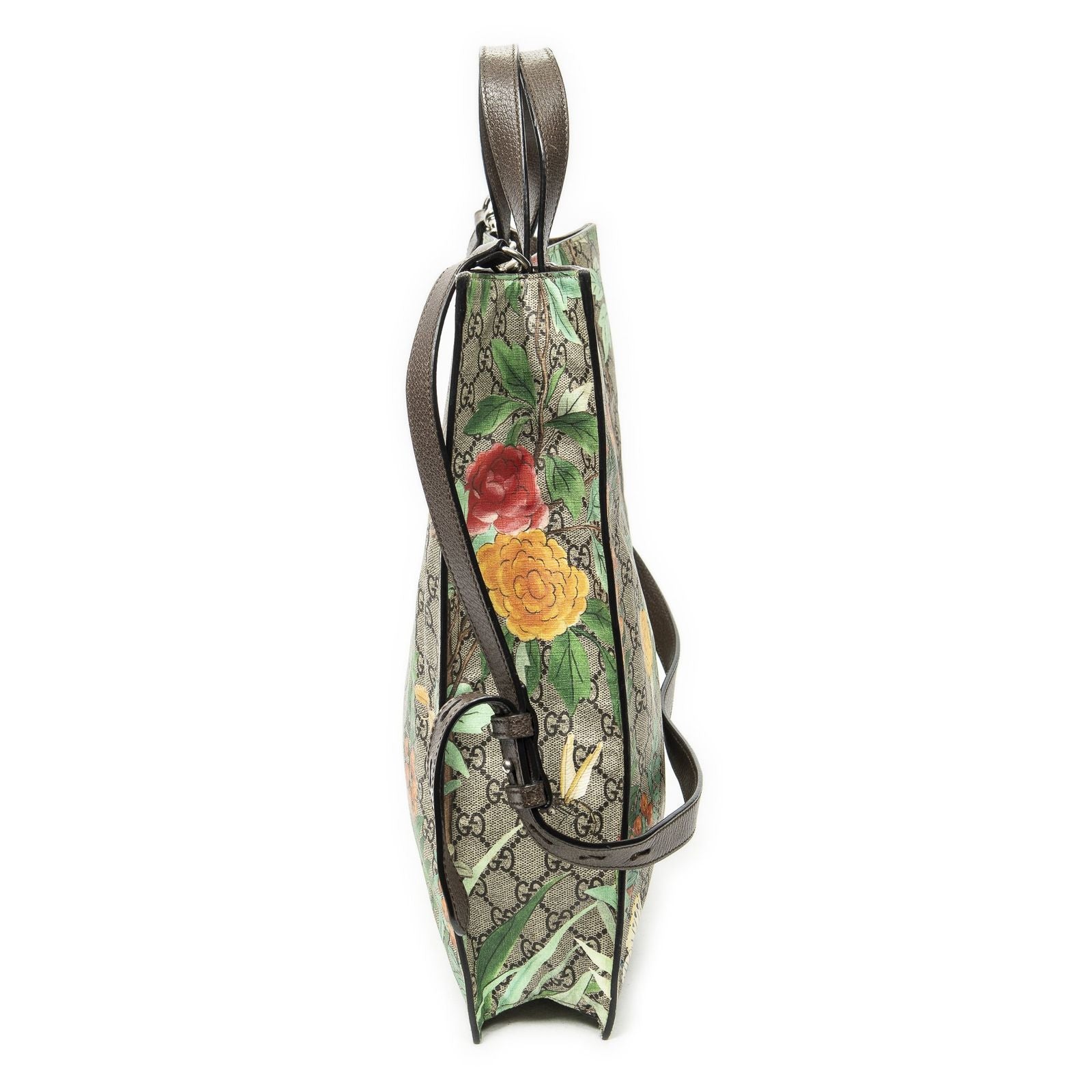 Gucci Vertical Shopping Tote Beige Tian Supreme Canvas — view 3