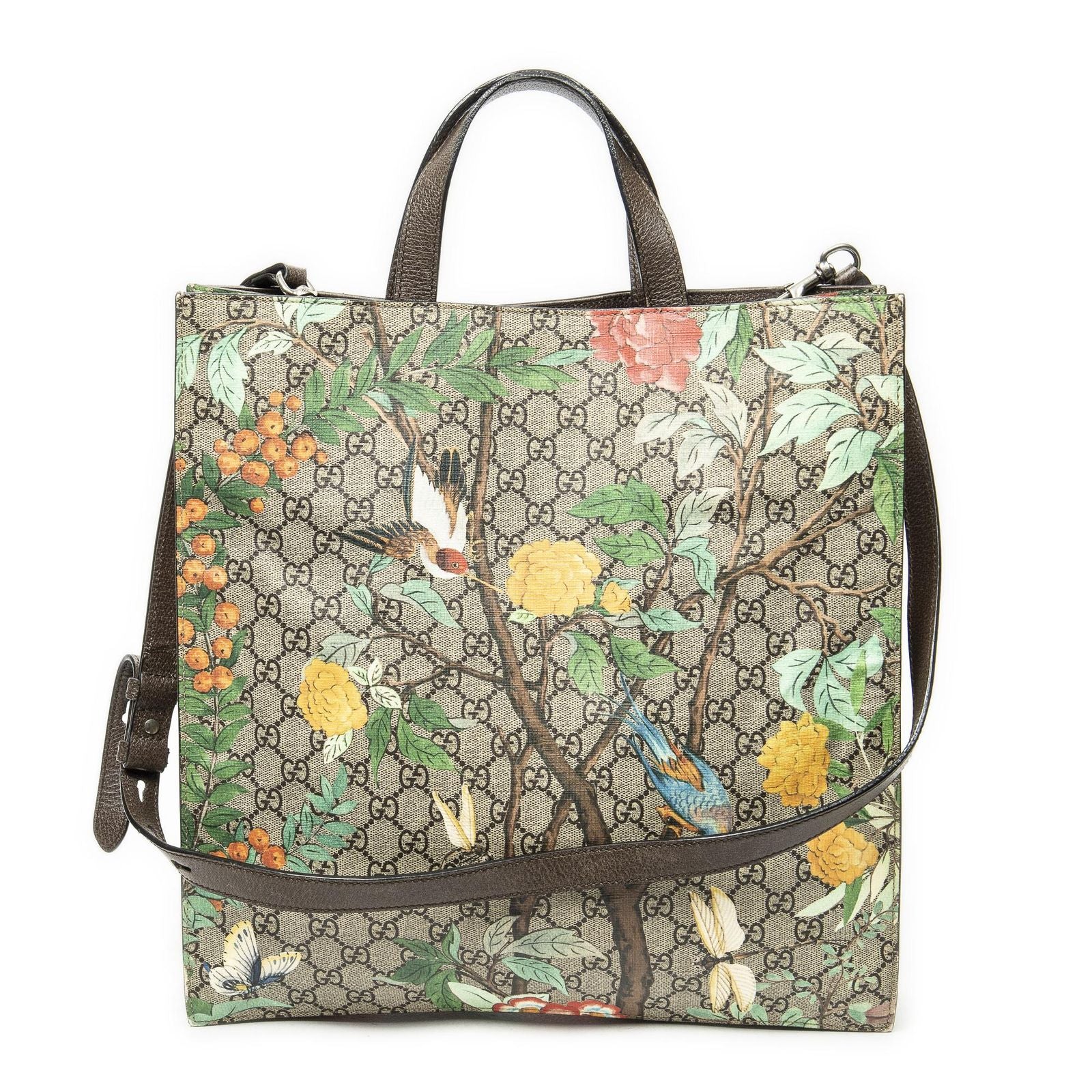 Gucci Vertical Shopping Tote Beige Tian Supreme Canvas — view 5