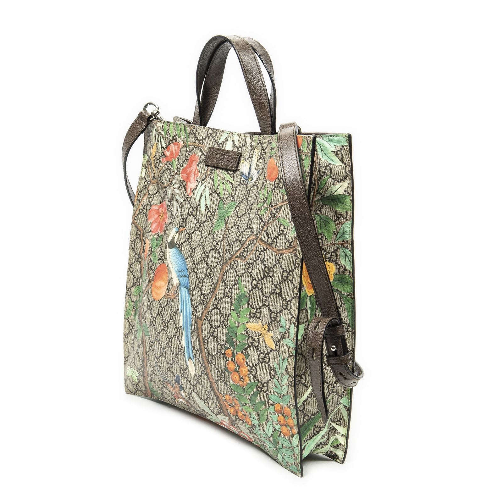 Gucci Vertical Shopping Tote Beige Tian Supreme Canvas — view 2