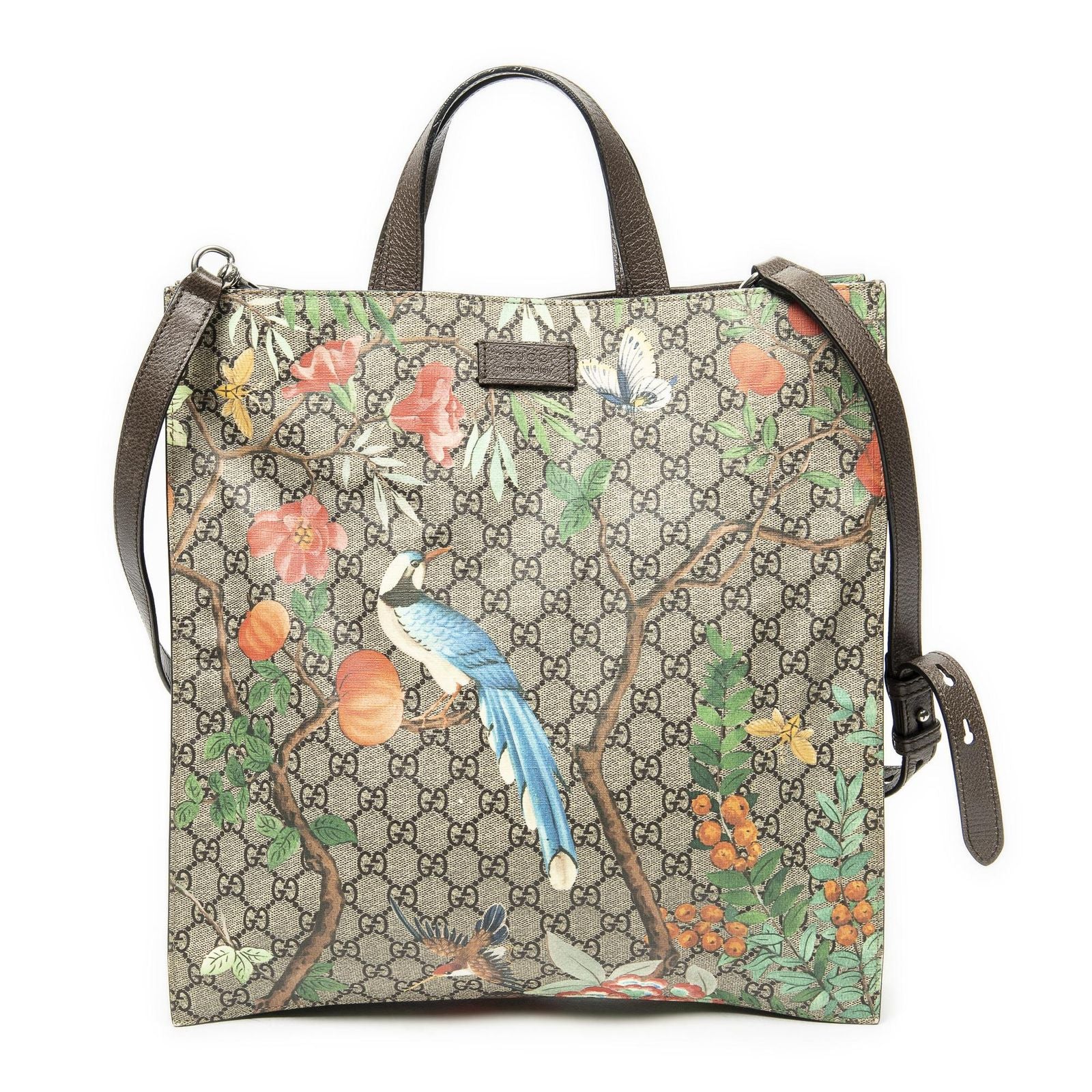 Gucci Vertical Shopping Tote Beige Tian Supreme Canvas
