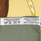 Hermes Scarf Green Yellow Orange Silk — view 5