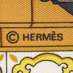 Hermes Scarf Green Yellow Orange Silk — view 4