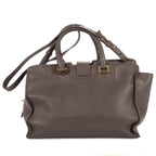Saint Laurent Small Cabas Chyc Tote Gray Calfskin Leather — view 4