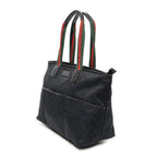 Gucci Web la the Diaper Tote Black GG Canvas — view 2